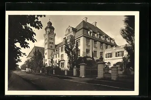 AK München, Orthopädische Klinik in der Harlachingerstrasse 12, mit Strasse