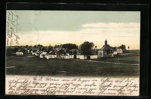 AK Lehsten, Gesamtansicht, von einem Feld gesehen