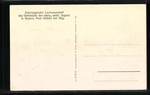 AK Altdorf, Lochmannshof, Erholungsheim des Verbandes der evang. weibl. Jugend in Bayern