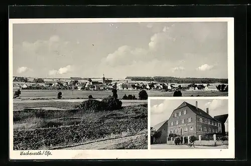 AK Wachenroth /Ofr., Gasthaus u. Warengeschäft, Bes. Gg. Klaus, Panorama