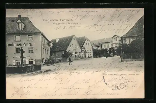 AK Muggendorf, Gasthaus goldener Stern am Marktplatz