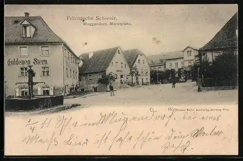 AK Wiesenttal, Teilansicht mit Gasthof Zum Goldenen Stern