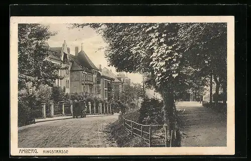 AK Amberg, Ringstrasse, Kutsche