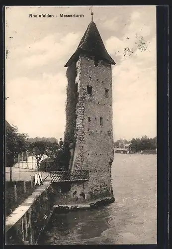 AK Rheinfelden, Messerturm mit Uferstrasse