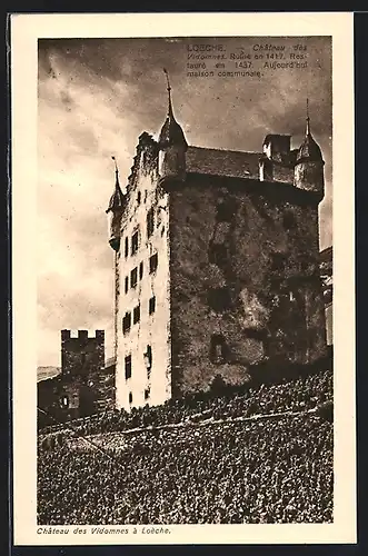 AK Loèche, Chateau des Vidomnes, Ruine en 1417