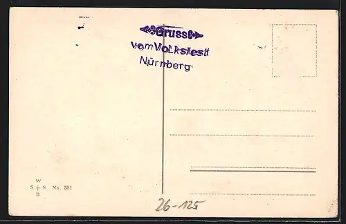 Künstler-AK Willi Scheuermann: Mann bekommt eine Massage