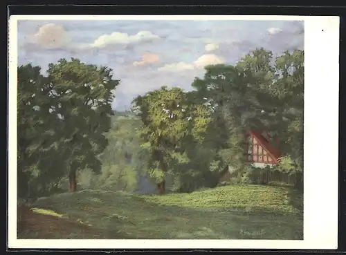 Künstler-AK Ernst Kreidolf: Landschaft bei Bern