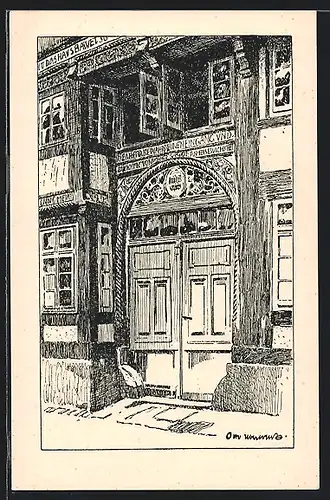 Künstler-AK Otto Ubbelohde: Hameln, Lückingsches Haus, Wendenstrasse