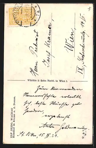 Künstler-AK Ulf Seidl: Krems, Haushof