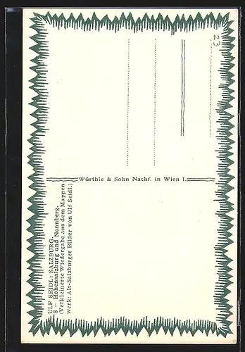 Künstler-AK Ulf Seidl: Salzburg, Hohensalzburg und Nonnberg