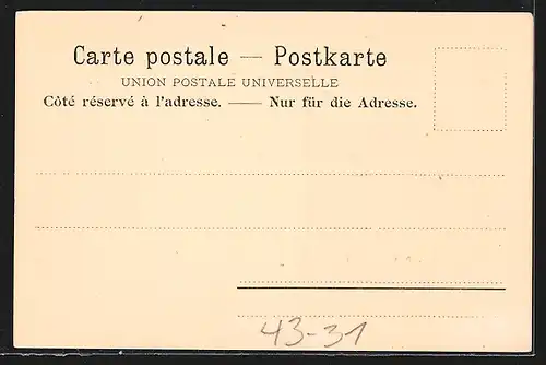 AK Basel, Totentanz, Der Tod begleitet einen Turmherrn