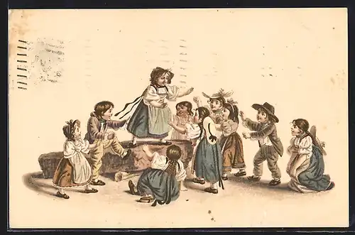 AK Pro Juventute, Kinder tollen herum, Kinderfürsorge