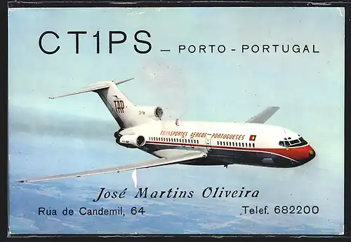 AK Flugzeug Boing 727 der TAP, Transportes Aéreos Portugueses