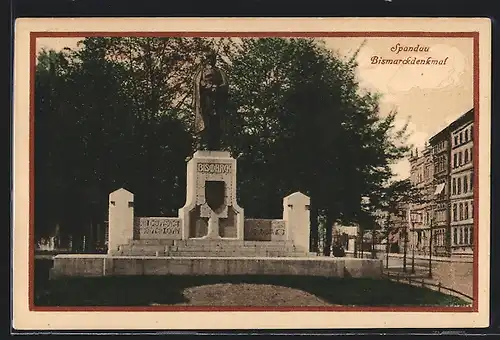 AK Berlin-Spandau, Bismarckdenkmal