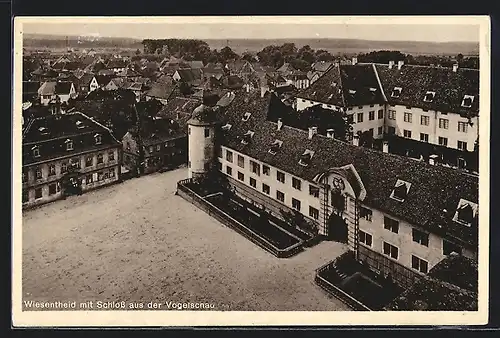 AK Wiesentheid, Ortsansicht mit Schloss aus der Vogelschau