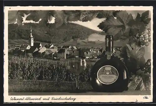 AK Abtswind, Gesamtansicht mit Friedrichsberg