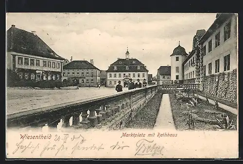 AK Wiesentheid, Marktplatz mit Rathaus