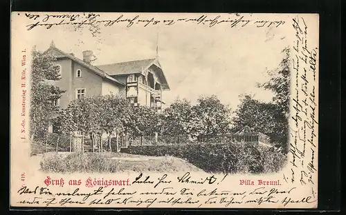 AK Königswart, Am Hotel Villa Breunl
