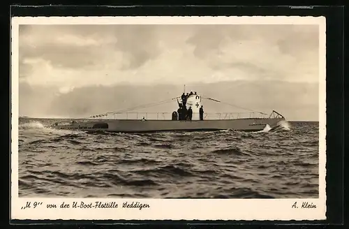 AK U 9 von der U-Boot-Flotille Weddigen