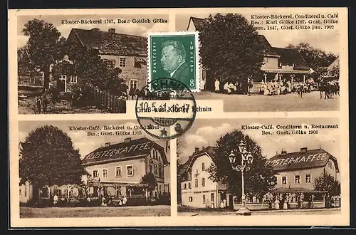 AK Kloster Lehnin, Kloster-Cafe, Conditorei und Restaurant, Bes. Gust. Gölke, Kloster-Bäckerei