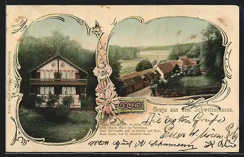 AK Neustrelitz, Ansicht des Schweizerhauses