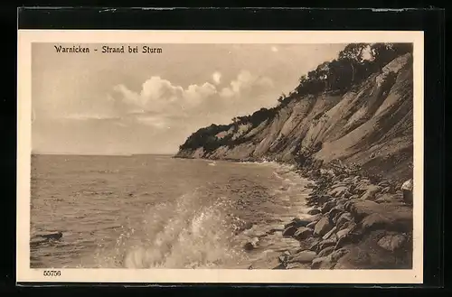 AK Warnicken, Strand bei Sturm