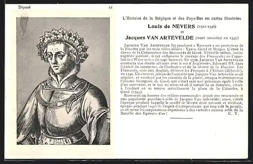 AK Halbportrait Jacques van Artevelde von Frankreich