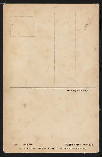 Künstler-AK Xavier Sager: Russie, Soldat und Maid