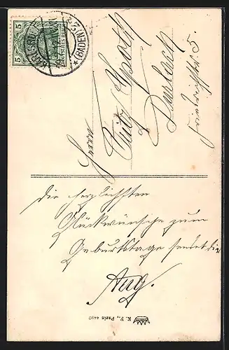 Künstler-AK Xavier Sager: Fräulein mit schöner Blumenvase unter einer Rosengirlande stehend