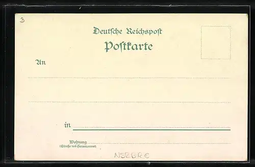 Lithographie Breslau, Rathaus mit Denkmal