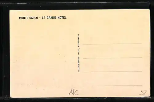 AK Monte Carlo, Le Grand Hotel