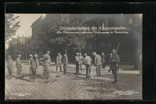 AK Insterburg, Kriegsschauplatz, Die Verwendung russischer Gefangener