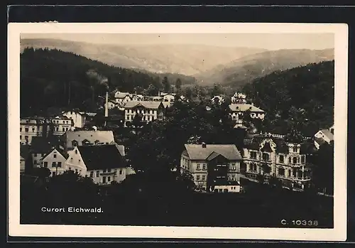 AK Eichwald, Teilansicht aus der Vogelschau