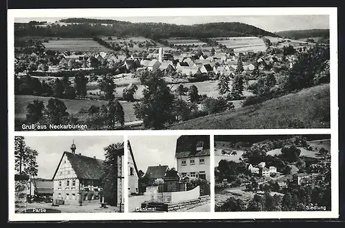AK Neckarburken, Denkmal, Siedlung, Panorama