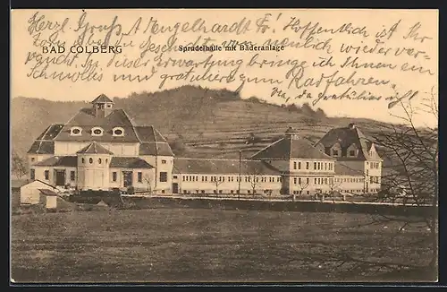 AK Bad Colberg, Sprudelhalle mit Bäderanlage