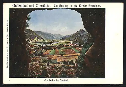 AK Jenbach im Inntal, Ortsansicht aus der Vogelschau