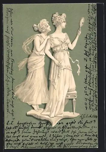 Künstler-AK Meissner & Buch (M&B) Nr.1067: Wedgewood Gruppen, Statue