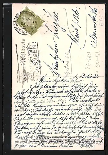 Künstler-AK Georg Edward Shepheard: Bonzo präsentiert einen Federhalter