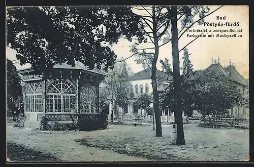 AK Piestany, Parkrészlet a zenepavillonnal