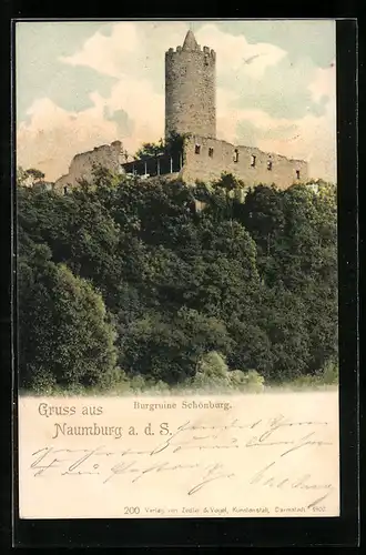 AK Naumburg a. d. S., Burgruine Schönburg