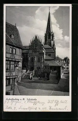 AK Aschaffenburg a. M., Stiftskirche