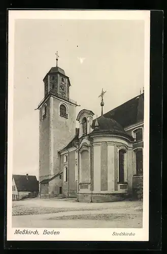 AK Messkirch, Ansicht der Stadtkirche