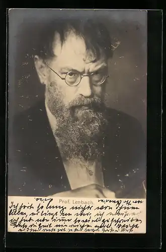 AK Professor Lanbach mit Brille und Vollbart