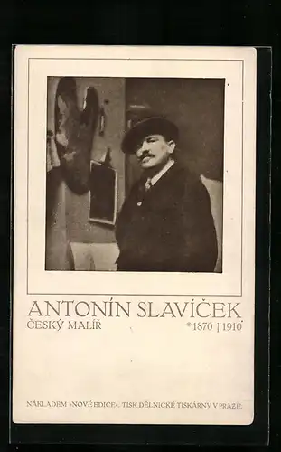 AK Portrait von Antonín Slvavícek, 1870-1910