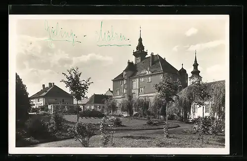 AK Hodonin, Rathaus mit Anlagen