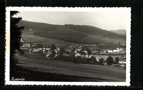AK Hodonin, vom Hügel gesehen