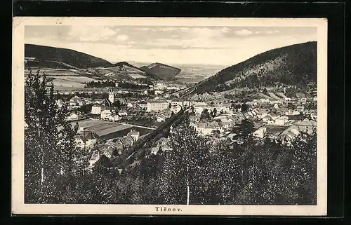 AK Tisnov, Panorama mit Kirche