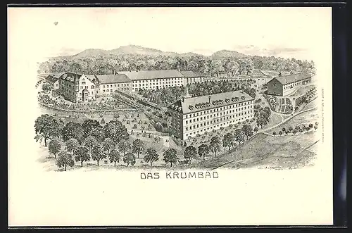 Künstler-AK Krumbad, Das Krumbad