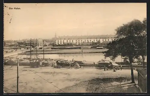 AK Cambrai, Le Port, Hafenansicht