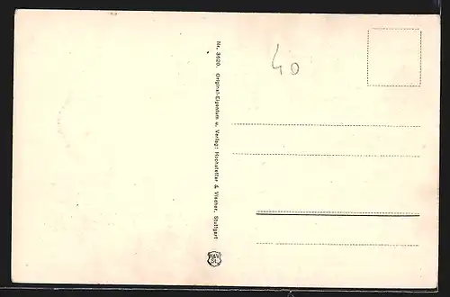 AK Stuttgart, Marktplatz mit Geschäften und Stiftskirche